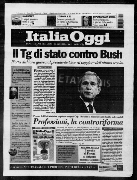 Italia oggi : quotidiano di economia finanza e politica